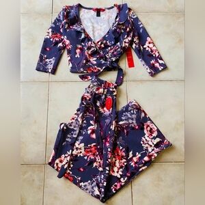 Hot Kiss Pink and Purple Floral Outfit